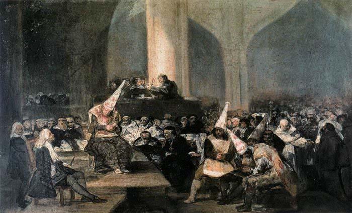 Francisco Jose de Goya The Inquisition Tribunal oil painting image